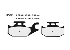 Plaquette de frein Nissin 2P291NS semi-metallique