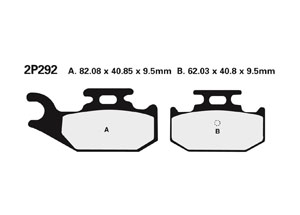 Plaquette de frein Nissin 2P292ST MX sinter