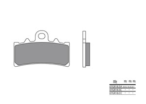 Plaquette de frein BREMBO type 07GR18SA métal fritté route